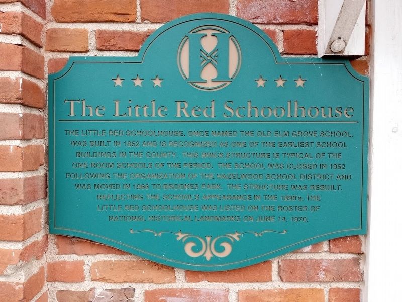The Little Red Schoolhouse Marker image. Click for full size.