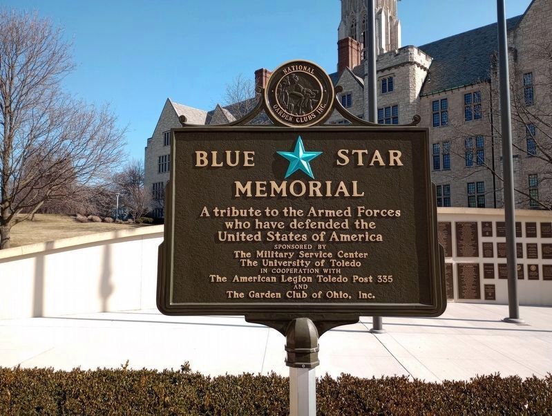 Blue Star Memorial plaque image. Click for full size.