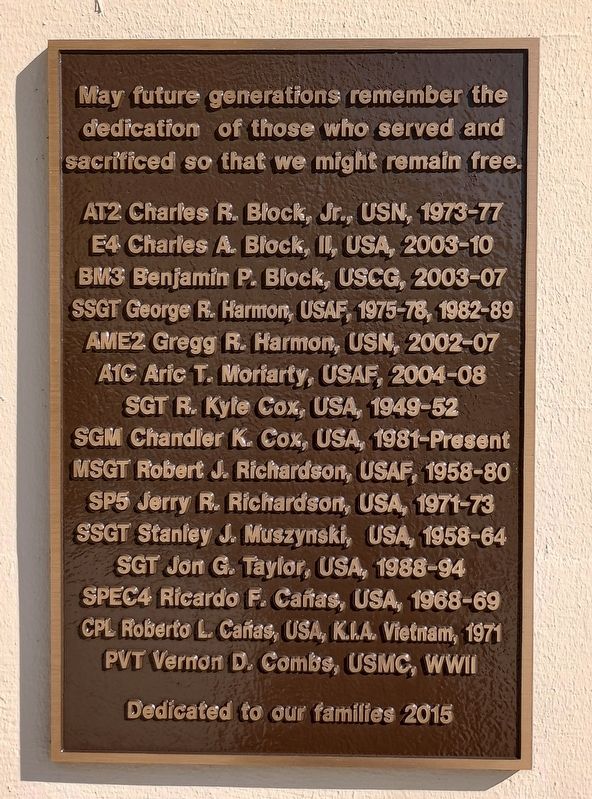 May future generations remember Marker. Click for full size. May future generations remember Marker image. Click for full size.