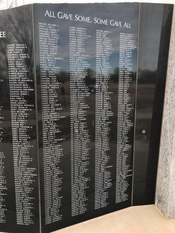 Springfield Veterans Memorial (wall 4). Click for full size. Springfield Veterans Memorial (wall 4) image. Click for full size.