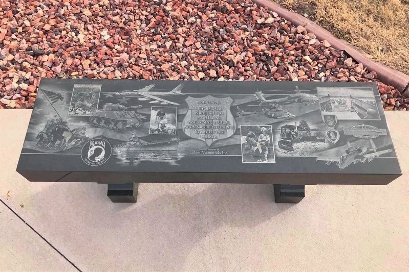 Springfield Veterans Memorial Bench. Click for full size. Springfield Veterans Memorial Bench image. Click for full size.