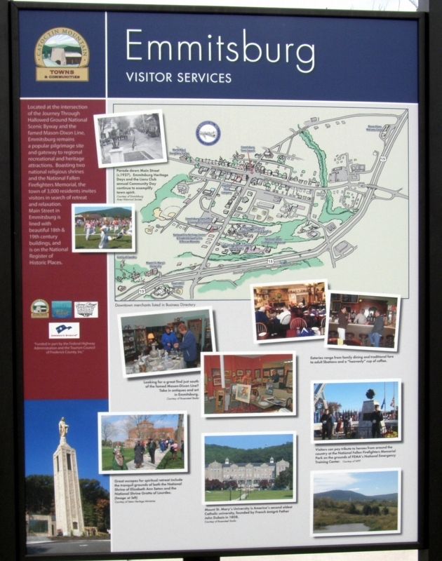 Emmitsburg Marker. Click for full size. Emmitsburg Marker image. Click for full size.