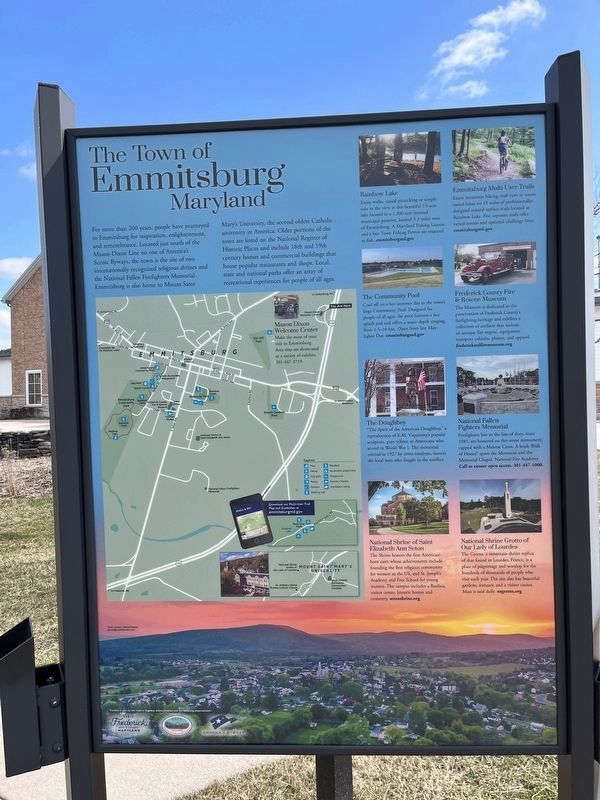 The Town of Emmitsburg, Maryland Marker. Click for full size. The Town of Emmitsburg, Maryland Marker image. Click for full size.