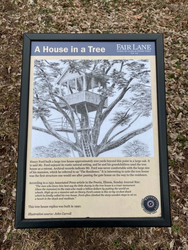 A House in a Tree Marker. Click for full size. A House in a Tree Marker image. Click for full size.