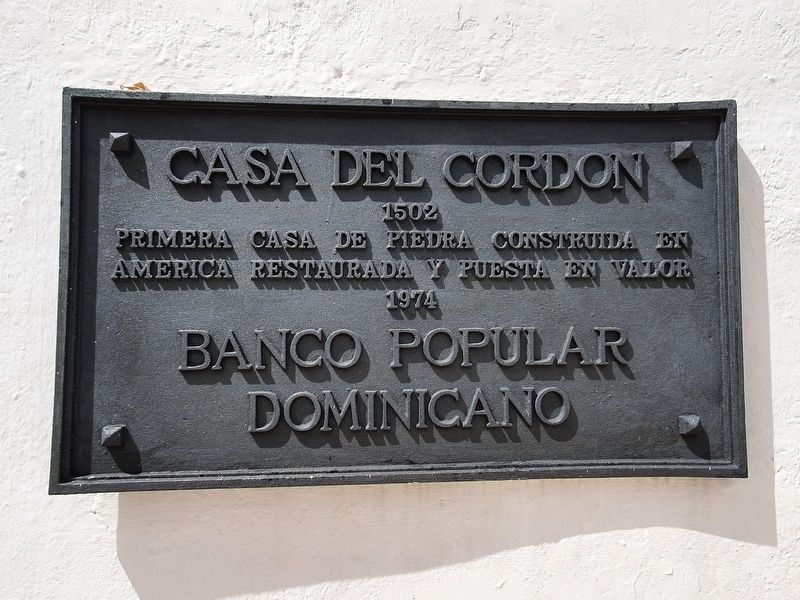 Casa del Cordon Marker image. Click for full size.