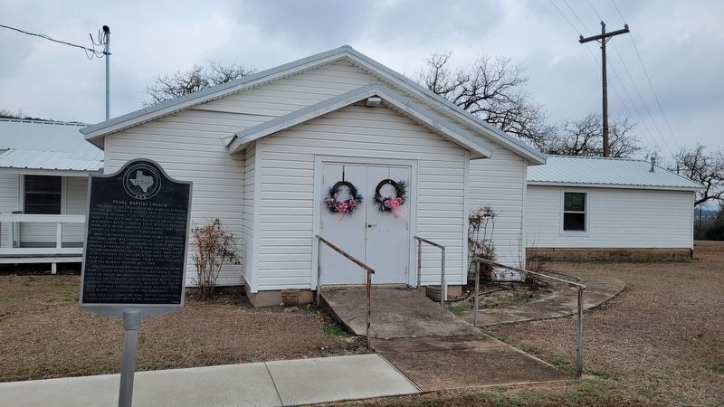 The view of the Pearl Baptist Church and Marker image. Click for full size.