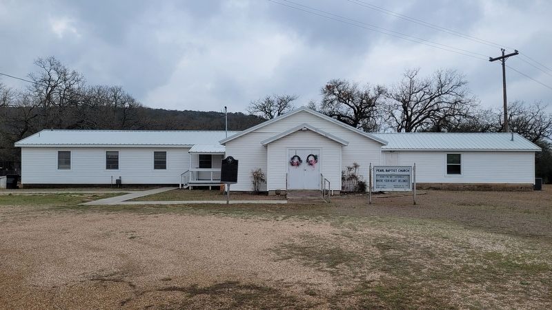 The view of the Pearl Baptist Church and Marker from the street image. Click for full size.