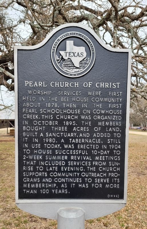 Pearl Church of Christ Marker. Click for full size. Pearl Church of Christ Marker image. Click for full size.