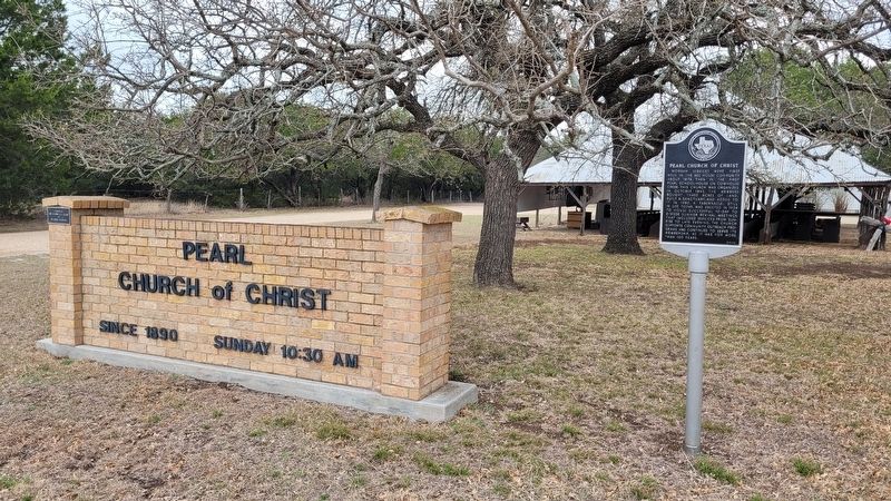 Pearl Church of Christ Marker. Click for full size. Pearl Church of Christ Marker image. Click for full size.