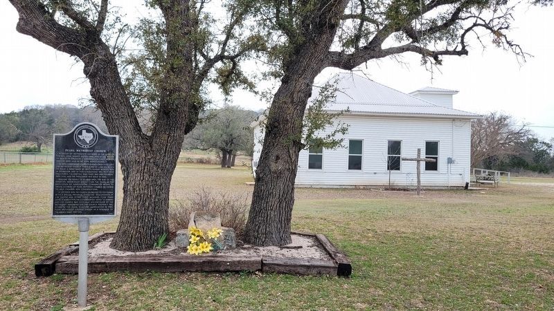 The Pearl Methodist Church and Marker. Click for full size. The Pearl Methodist Church and Marker image. Click for full size.