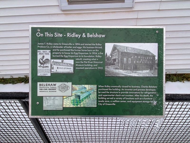 On This Site - Ridley & Belshaw Marker. Click for full size. On This Site - Ridley & Belshaw Marker image. Click for full size.