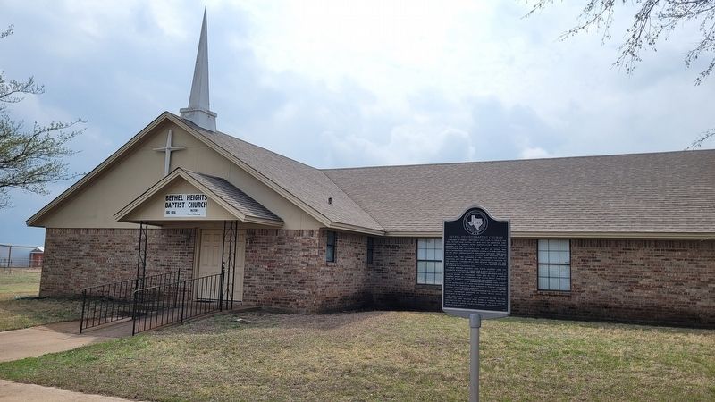 The Bethel Heights Baptist Church and Marker image. Click for full size.