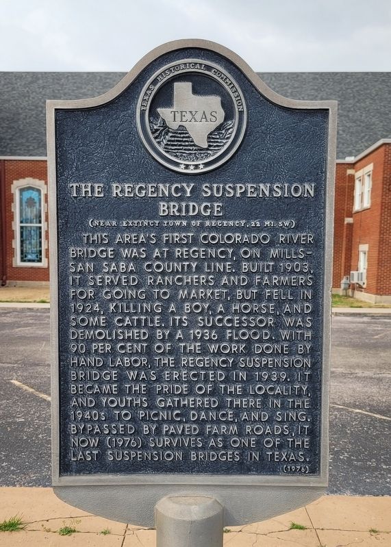 The Regency Suspension Bridge Marker image. Click for full size.
