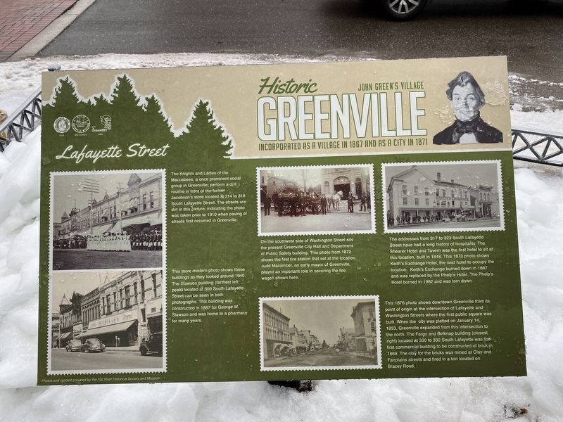 Historic Greenville Marker. Click for full size. Historic Greenville Marker image. Click for full size.