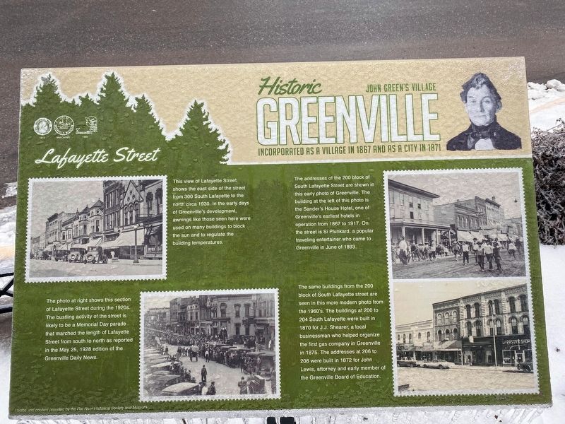Historic Greenville Marker. Click for full size. Historic Greenville Marker image. Click for full size.