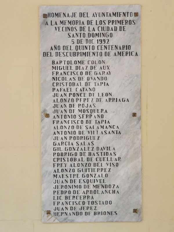 First Neighbors of Santo Domingo Marker image. Click for full size.