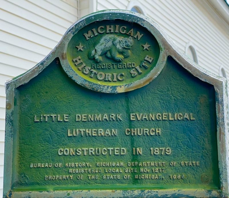 Little Denmark Evangelical Lutheran Church Marker. Click for full size. Little Denmark Evangelical Lutheran Church Marker image. Click for full size.