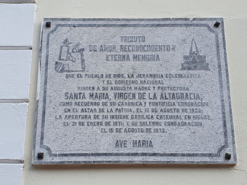 Santa Maria, Virgin of Altagracia Marker image. Click for full size.