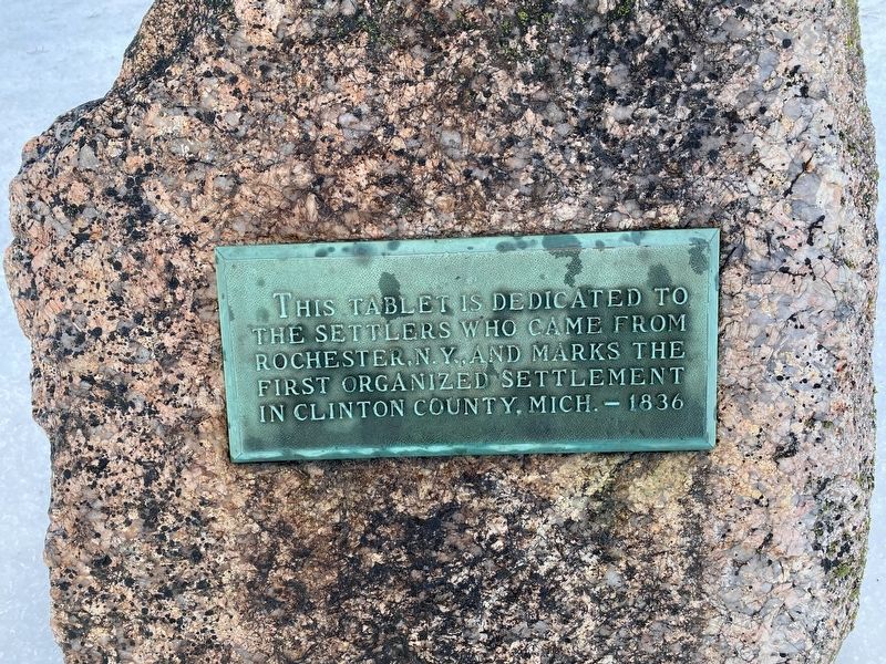 First Organized Settlement in Clinton County Marker. Click for full size. First Organized Settlement in Clinton County Marker image. Click for full size.