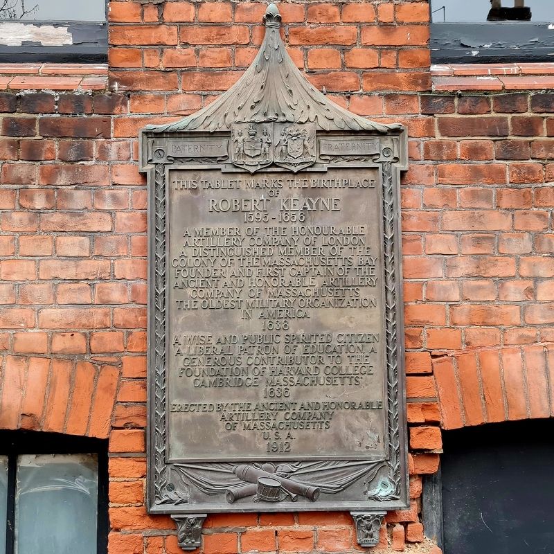 The Birthplace of Robert Keayne Marker image. Click for full size.