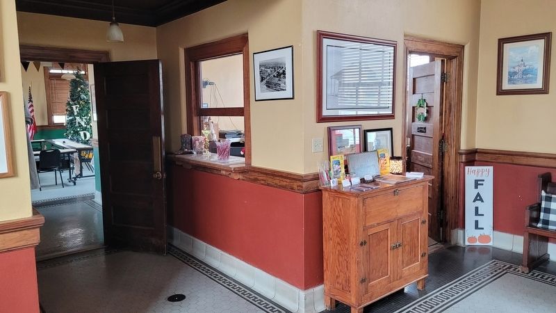 Ticket counter inside depot image. Click for full size.