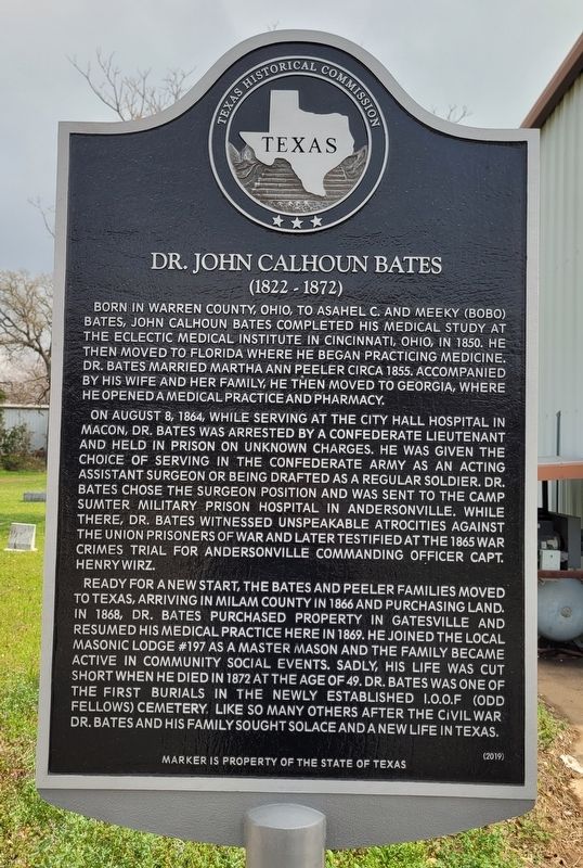 Dr. John Calhoun Bates Marker image. Click for full size.