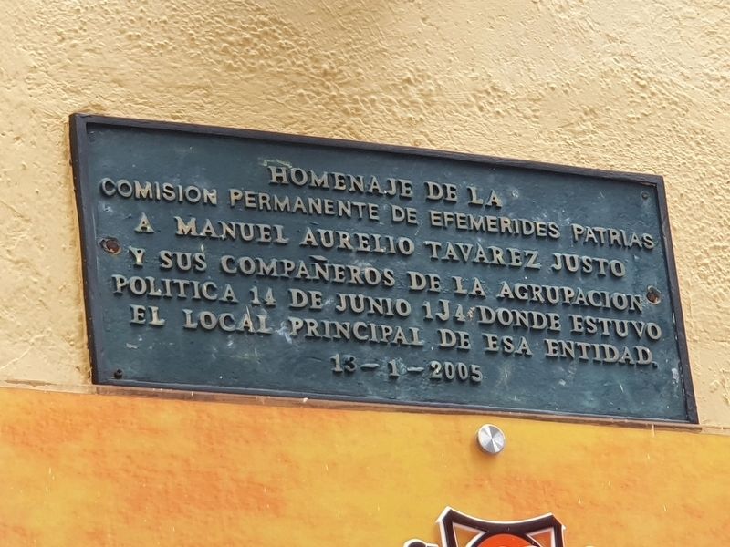 Manuel Leonel Tavarez Justo Marker. Click for full size. Manuel Leonel Tavarez Justo Marker image. Click for full size.