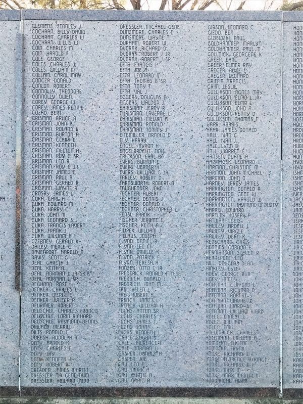 Armed Forces Memorial (north wall 2) image. Click for full size.