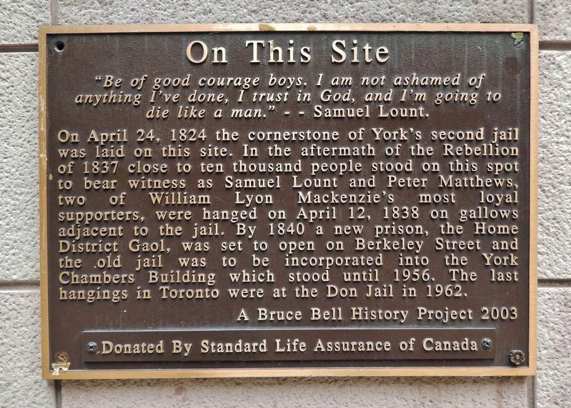 York's Second Jail Marker image. Click for full size.
