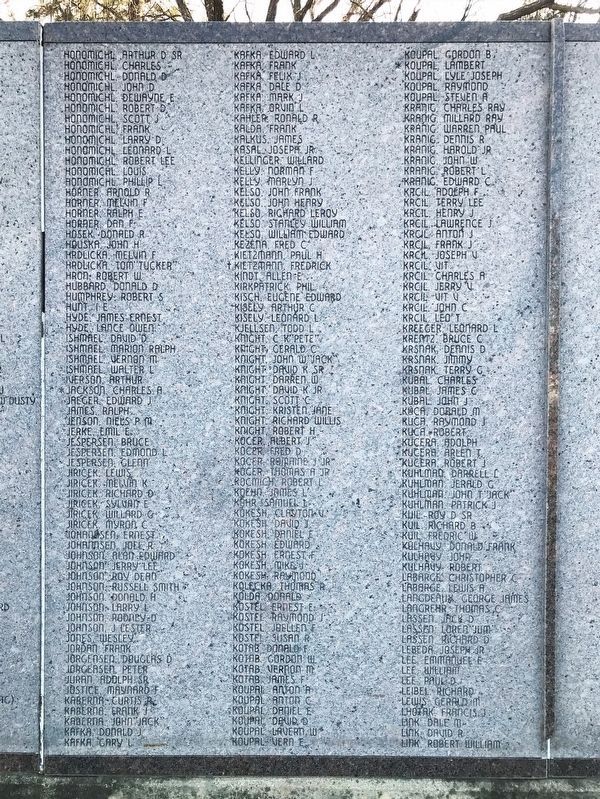 Armed Forces Memorial (north wall 3) image. Click for full size.