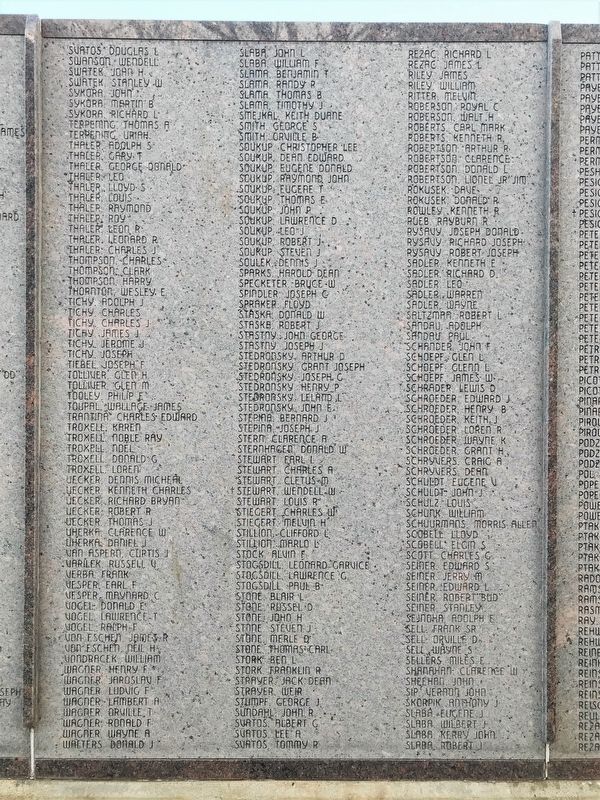 Armed Forces Memorial (south wall 2) image. Click for full size.