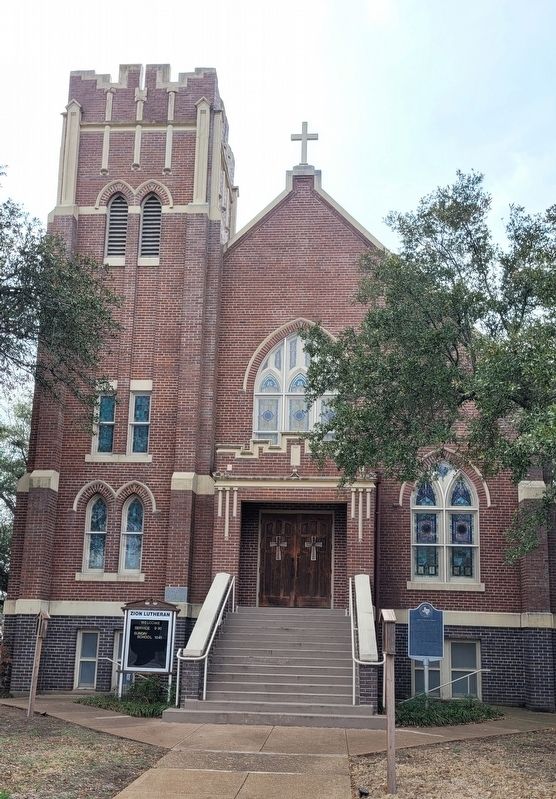 The Zion Lutheran Church and Marker image. Click for full size.