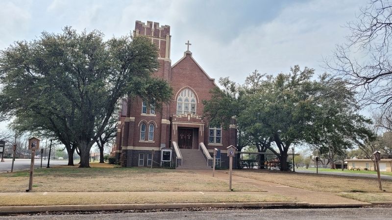 The view of the Zion Lutheran Church and Marker from the street image. Click for full size.