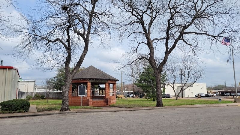 The view of the McGregor Marker next to the pavilion in the park image. Click for full size.
