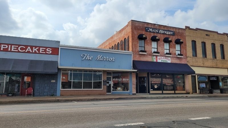 The view of the McGregor Mirror and Marker from across the street image. Click for full size.