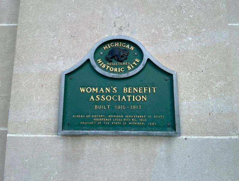 Woman's Benefit Association Marker image. Click for full size.