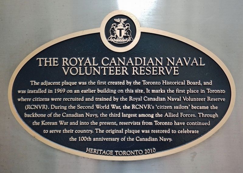 The Royal Canadian Naval Volunteer Reserve Marker image. Click for full size.
