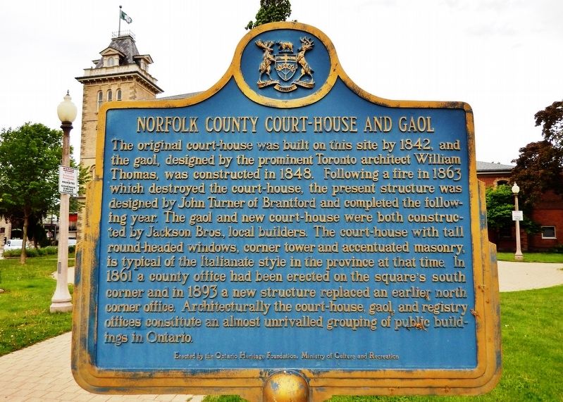 Norfolk County Court-House and Gaol Marker image. Click for full size.