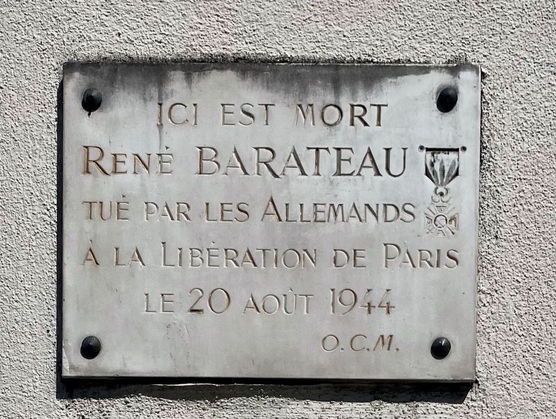 René Barateau Marker - wide view. Click for full size. René Barateau Marker - wide view image. Click for full size.