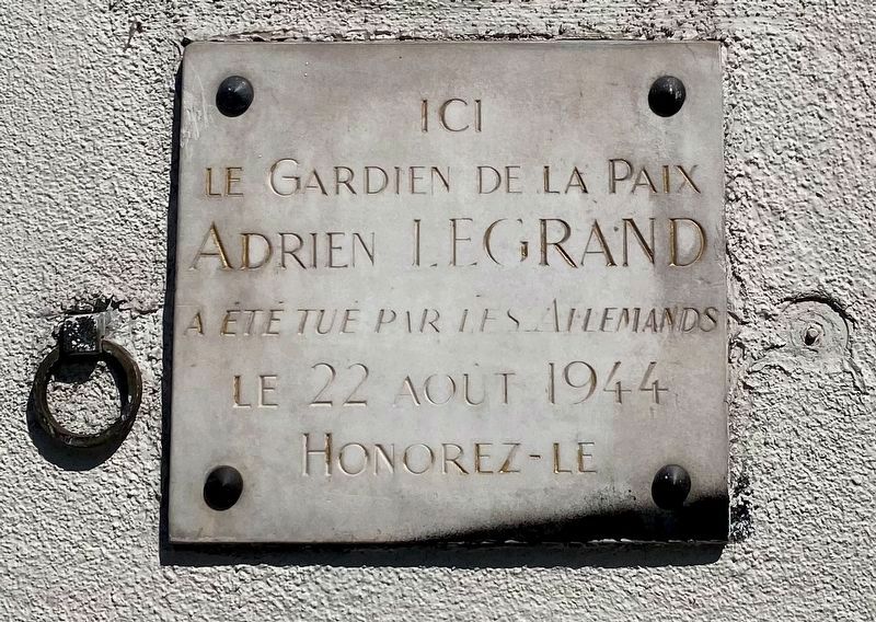 Adrien Legrand Marker. Click for full size. Adrien Legrand Marker image. Click for full size.