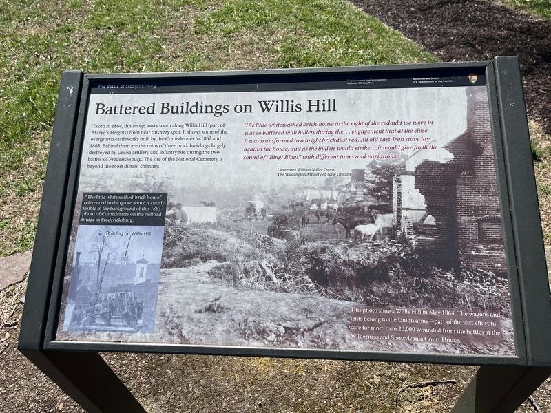 Battered Buildings on Willis Hill Marker image. Click for full size.