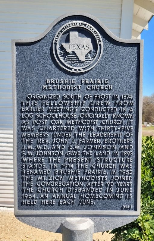 Brushie Prairie Methodist Church Marker. Click for full size. Brushie Prairie Methodist Church Marker image. Click for full size.