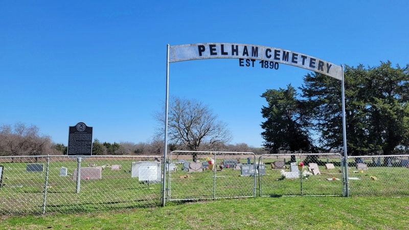 The entrance to the Pelham Cemetery and Marker image. Click for full size.