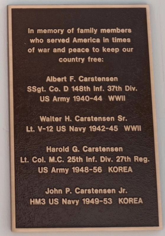 Veterans Memorial. Click for full size. Veterans Memorial image. Click for full size.