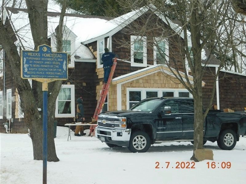 Weeks Homestead renovation. Click for full size. Weeks Homestead renovation image. Click for full size.