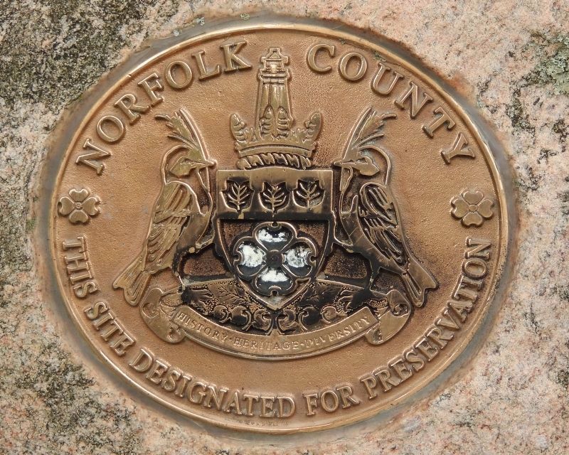 Norfolk County Historical Preservation Medallion image. Click for full size.