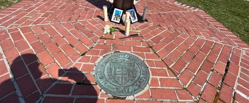 Howard University seal on the other side of the memorial. Click for full size. Howard University seal on the other side of the memorial image. Click for full size.