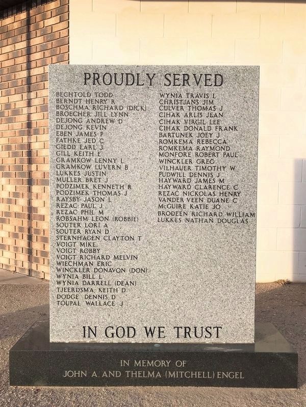 Avon Area Veterans Memorial (north wall) image. Click for full size.