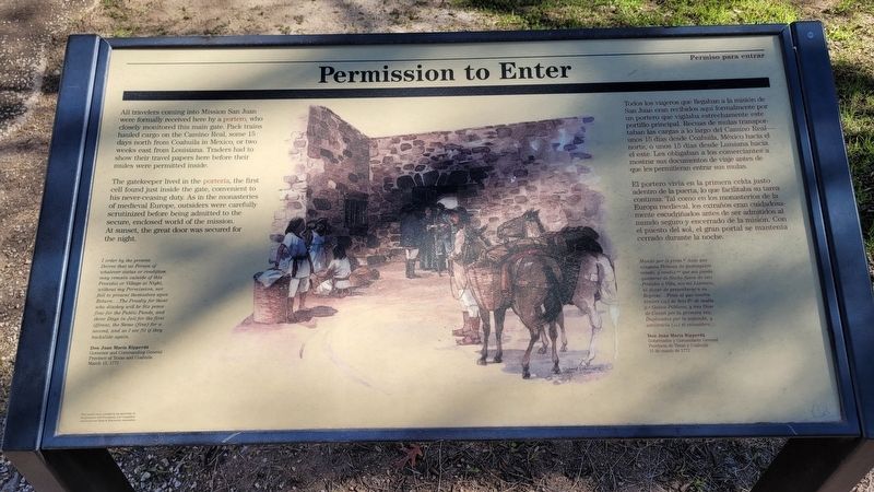 Permission to Enter Marker. Click for full size. Permission to Enter Marker image. Click for full size.