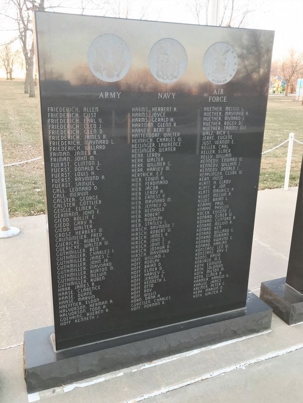 American Legion Veterans Memorial <i>(second from left)</i> image. Click for full size.